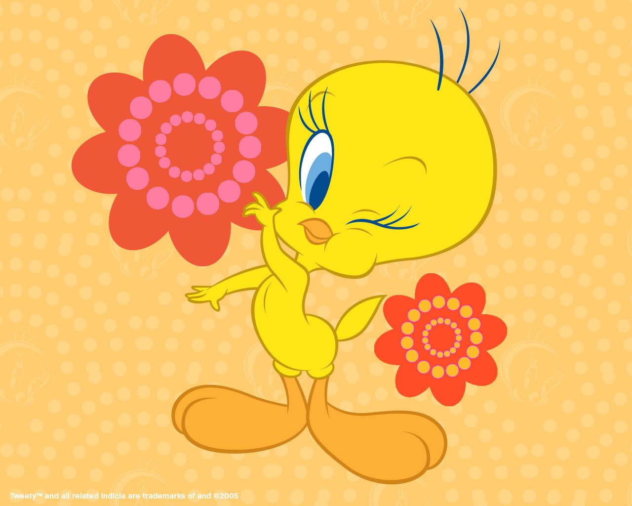 Tweety Flower Wallpaper Image