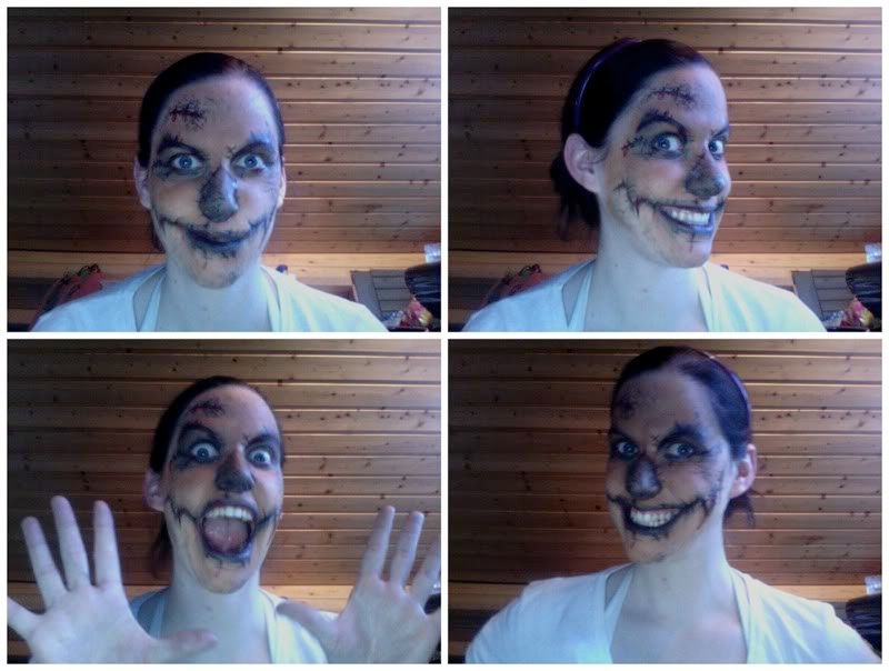 scarecrow makeup. scarecrow costume makeup.