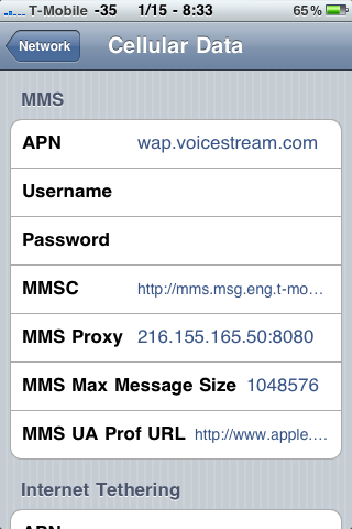 iPhone MMS Settings