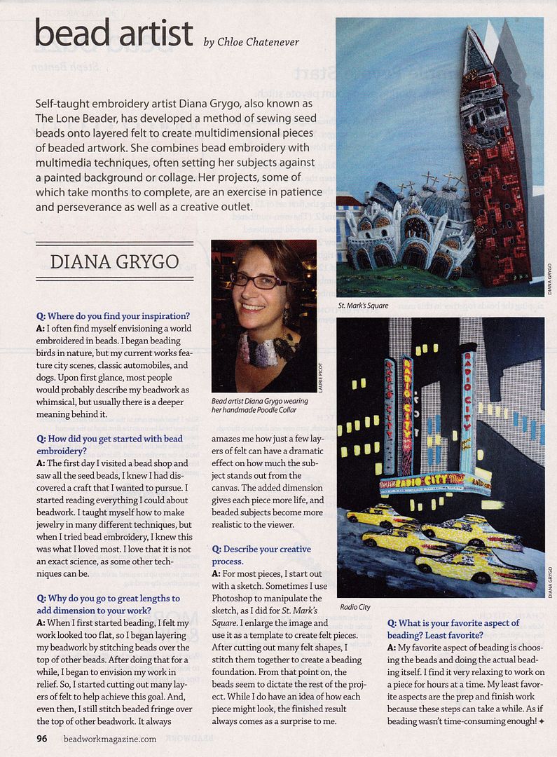 January 2013 Adventures in Bead Embroidery