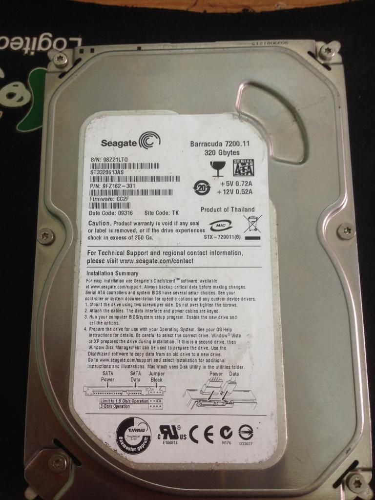 Thanh lý 1 cái HDD Seagate 320GB
