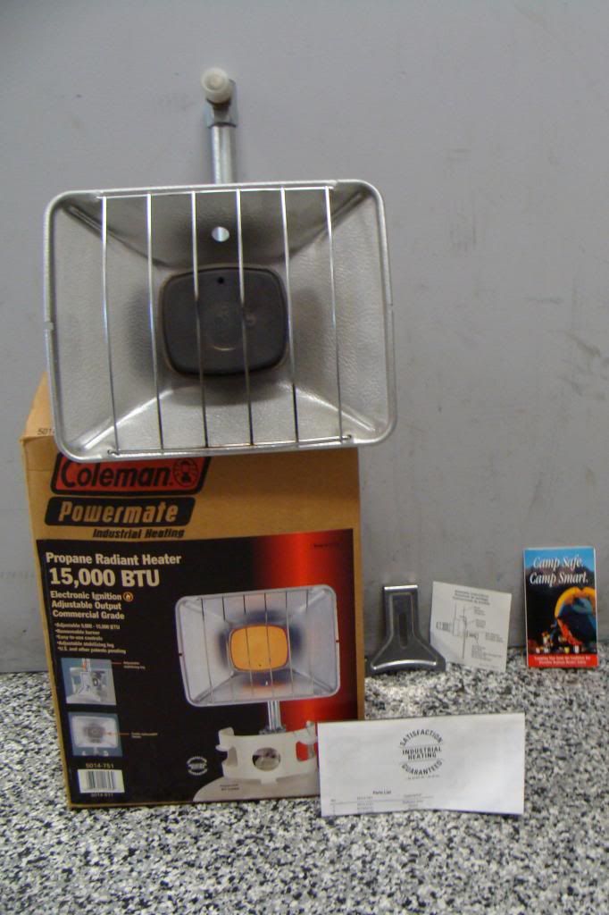 COLEMAN POWERMATE 15,000 BTU PROPANE RADIANT HEATER 5014 ...