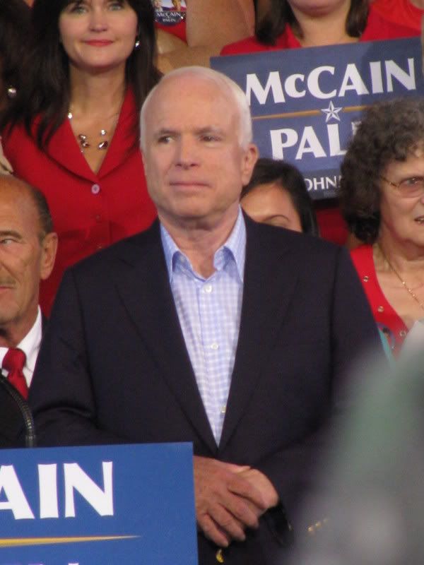 McCain Watching Palin Speak McCain Watching Palin Speak