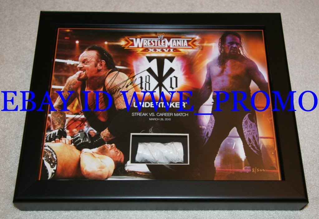 WWE WRESTLEMANIA 26 UNDERTAKER PLAQUE SIGNED 8 of 500 eBay