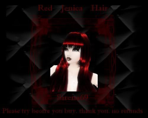 red Jenica hair I made for IMVU