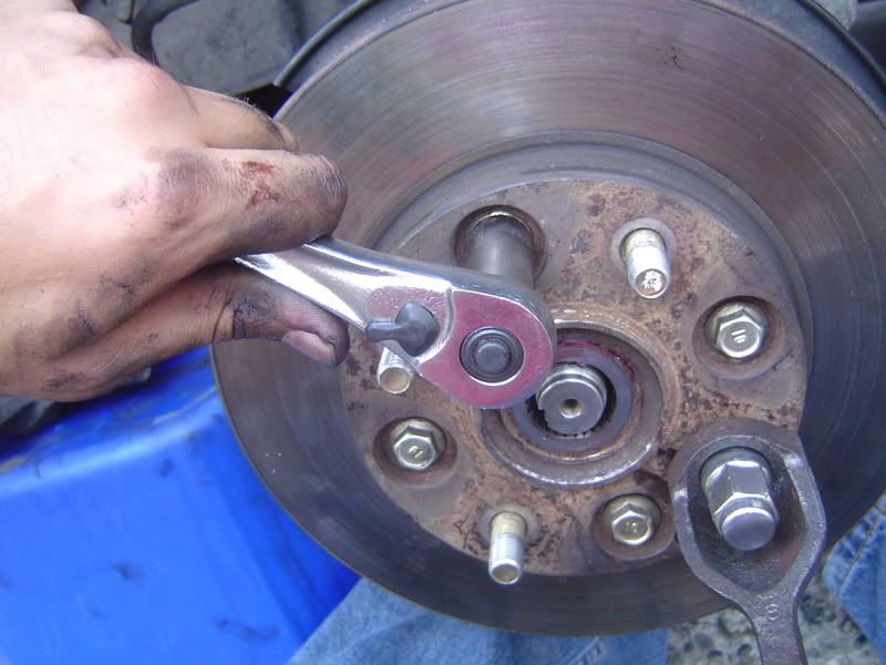 97 Honda accord brake rotor removal #4