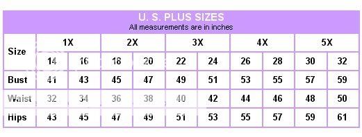 Size Charts for Women's Clothing items in Auction Girl Vintage store on ...