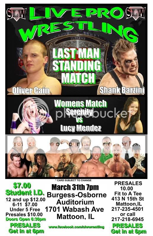 Zero 1 USA Live Pro Wrestling Returns to Mattoon Il March 31st 7pm ...