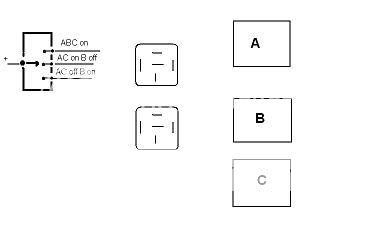 3 position switch to control 3 things -- posted image.
